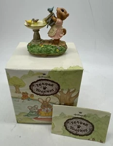 HALLMARK TENDER TOUCHES MAKING A SPLASH SQUIRREL WITH BIRD BATH 1993 New In BOX - Picture 1 of 7