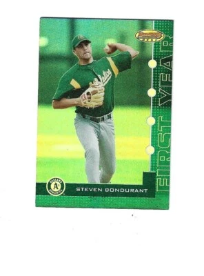 2005 Bowman's Best Green #56 Steven Bondurant FY /899  OAKLAND ATHLETICS - Image 1 of 2