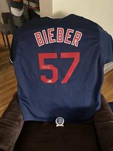 Shane Bieber Signed Jersey Beckett Authentication Cleveland - Picture 1 of 1