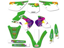 1998 1999 2000 KX 80 100 GRAPHICS KIT KAWASAKI KX80 KX100 DECO DECALS STICKERS