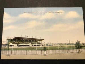 DENVER COLORADO CO MILE HIGH KENNEL CLUB TRACK UNUSED LINEN POSTCARD - Picture 1 of 2