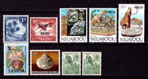 NIUAFO'OU 1993 : 3 MNH* values Prehistoric "Cancelled" + Nauru, Samoa & PNG odds Cover