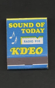 Radiosender KDEO San Diego CA unbenutzt Front Strike United Match Co Matchbook - Bild 1 von 3