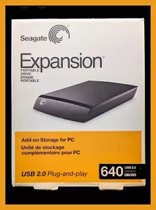 SEAGATE UNITÀ PORTATILE Espansione USB 2.0 640 GB 9SD2AG-500 con Cavo, Manuale, Scatola - Foto 1 di 11