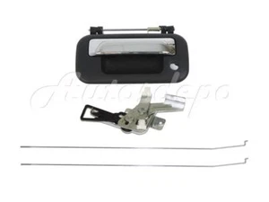 Tailgate Handle Blk/Chrome Center Control Rod Set For F150 Styleside w/Lock Hole - Picture 1 of 4