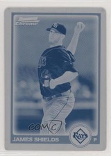 2010 Bowman Chrome Printing Plate Cyan 1/1 James Shields #108 0h1