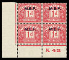Bofic-1942 Kgvi Mef 1D Carmine From The Scarce Aniline Ink Printing Sg Md2 Var