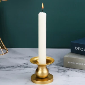 Candelieri Portacandele Home Craft Ornament Rotondo Geometrico in Ferro Battuto - Foto 1 di 12