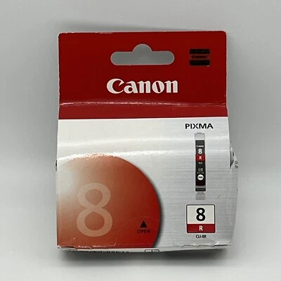 Nuevo cartucho de tanque de tinta genuino Canon Pixma rojo CLI-8 R ChromaLife 100 OEM Foto 1 de 4