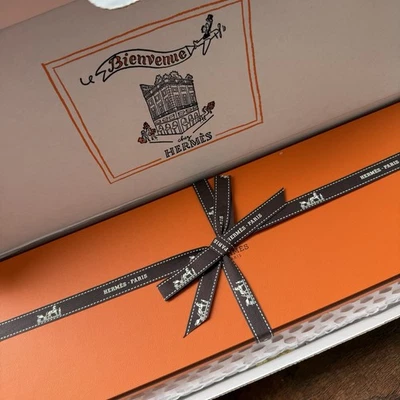 Corbata Hermes H Deco 100 % seda Soie Lourde 7 cm negro/gris fuente/denim nueva con caja Foto 1 de 4