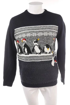 C&A Pullover Rundhals Weihnachten XMAS M blau - Bild 1 von 4