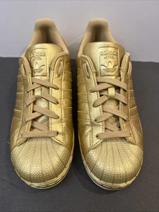 Adidas Superstar Gold Turtle Shell Shoes (Size-5.5) PO Very Nice&Clean - Picture 1 of 16