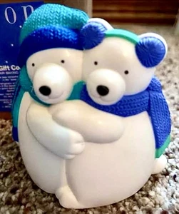 PAR DE SOPORTE DE BICARBONATO DE SODIO VINTAGE Avon POLAR Bear 4" para nevera 11 oz NUEVO - Imagen 1 de 2