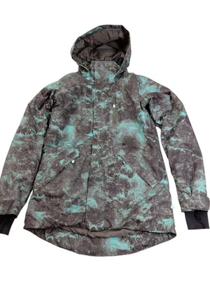 Chaqueta de esquí Burton DryRide Mountain Dew para hombre talla mediana snowboard con capucha verde Foto 1 de 4