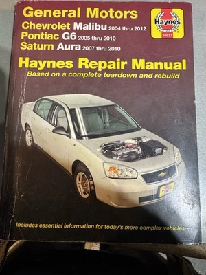 Manual de reparación Haynes 38027 GM Chevrolet Malibu Pontiac G6 Saturn Aura Foto 1 de 4