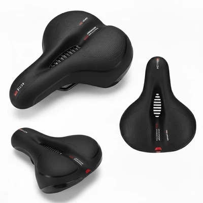 Extra Wide Gel Bike Seat – Big Bum Soft Comfort Cushion Saddle for Men Women - Image 1 of 4