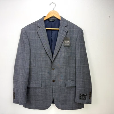 Jaqueta Blazer Jos A Bank Traveler Masculina 44R Ajuste Personalizado Lã Janela Azul Novo com etiquetas - Imagem 1 de 4