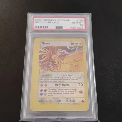 PSA 10 - Pokemon Crystal HO-OH - Skyridge Reverse Holo Foil - 149/144 Gem Mint - Image 1 of 2