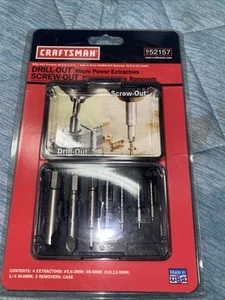 Craftsman 52157 7 pc Drill Out Micro Drill Out & Screw Out Extractor Set USA - Picture 1 of 1