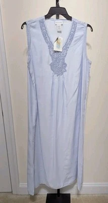 Soft Surroundings Women's Plus Light Blue Maxi Nightgown Size 1X - Image 1 of 4
