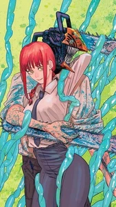 Chainsaw Man Poster Denji & Makima Illustrated Print Tatsuki Fujimoto - Picture 1 of 1