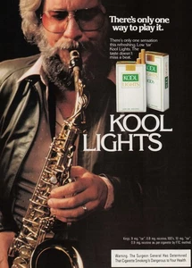 1983 Vintage Print Ad Kool Lights There’s only one way to play it Jazz Saxophone - Picture 1 of 2