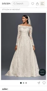 *NEW* David's Bridal Wedding Dress - Picture 1 of 4