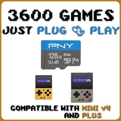 Onion OS - Fully Loaded 128gb SD Card for Miyoo - Mini Flip | Mini v4 | Plus - Image 1 of 4