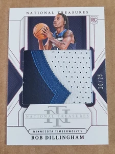2024-25 National Treasures Rob Dillingham RC True Rookie Patch Pink #'d 10/25 - Bild 1 von 2