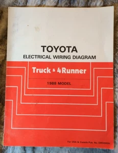 1988 Toyota Truck & 4Runner Electrical Wiring Diagrams Manual EWD040W - Picture 1 of 2