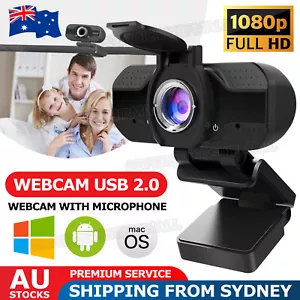 Webcam Full HD 1080P USB 2.0 For PC Desktop Laptop Web Camera with Microphone - Picture 1 of 9