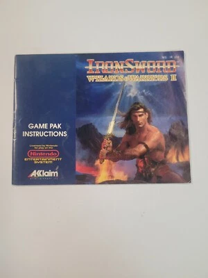 Iron Sword Wizards and Warriors II MANUAL ONLY EN NES Free Shipping in Canada !! - Image 1 of 4
