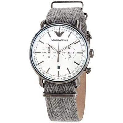 Emporio Men's Chronograph Gunmetal Nato Watch - AR11240 NEW - Image 1 of 3