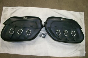 Harley Sattlemen Saddlebags Black Leather Drifter 1996 - 2017 Dyna - Bild 1 von 8