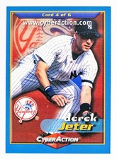 Derek Jeter #4 (1998 Cyber Action) Tuff Stuff World Series Giveaway, Yankees HOF