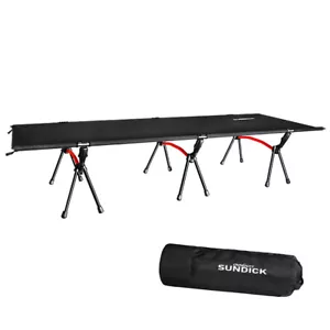Sundick Outdoor Folding Camping Cot 1-Person Adjustable Hiking Sleeping Bed F9I6 - Picture 1 of 12
