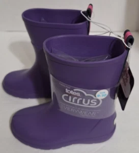 Totes Rain Boots Purple Girls Size 9-10 Lightweight 100% Waterproof NWT - Picture 1 of 8