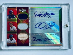 2011 Topps Triple Threads Relic Auto Roberto Alomar Chase Utley Robinson Cano - Picture 1 of 2