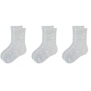 3-6-12 Pairs Kids Girl Boy Toddler Cotton Crew Socks Size 2-4,4-6,6-8 Unisex Sox - Picture 1 of 10