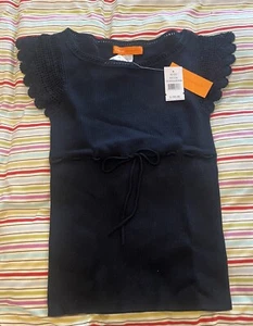 Neu mit Etikett Cynthia Cynthia Steffe schwarz Flatterärmel Häkeltop Shirt Strick Gr. XL - Bild 1 von 7