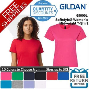 🔥 Gildan Women Softstyle Blends Short Sleeve Midweight T-shirt Up To 3XL 65000l - Picture 1 of 61