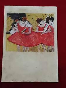 Edgar Degas Drawing on paper (Handmade) signed and stamped mixed media. - Picture 1 of 7