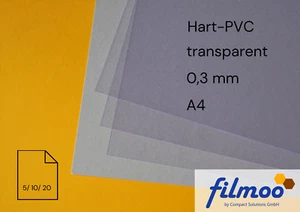 Hart-PVC | A3 | 0,3 mm | transparent | Bastelfolie - Bild 1 von 6