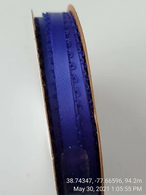 Spool 'O Ribbon - Picot Edges - 6 Yds - 3/16 " W -  100% Polyester - NEW - Image 1 of 2