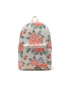 Mochila/bolso de libro informal de algodón Herschel vintage rosa floral NUEVO NUEVO CON ETIQUETAS - Imagen 1 de 7