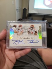 2021 Flawless Collegiate Trevor Lawrence Travis Etienne Autos 2/10 On Card