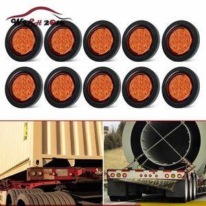Kit de luces laterales LED redondas ámbar para remolque de 2,5" pulgadas 13 piezas con ojales 12 V - Imagen 1 de 7
