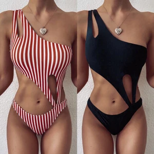 Women Swimwear Bandage Bra Thong Bikini Set Push-up Padded Bathing Swimsuit - Picture 1 of 8