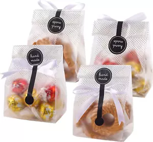 Cookie Bags for Gift Giving Clear Cellophane Treat Bags for Favors Mini Loaf, Bu - Picture 1 of 6