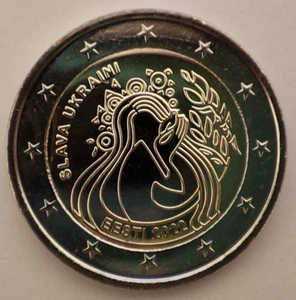 Estonia 2 euro coin 2022 Slava Ukraini UNC - Picture 1 of 3